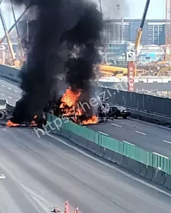 泵车爆胎
